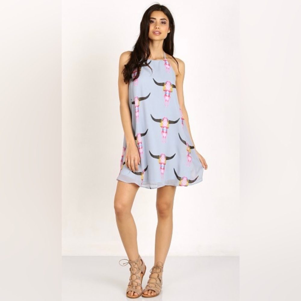 Show Me Your Mumu Gomez Mini Dress Lite Bright Bull/Woman’s Small